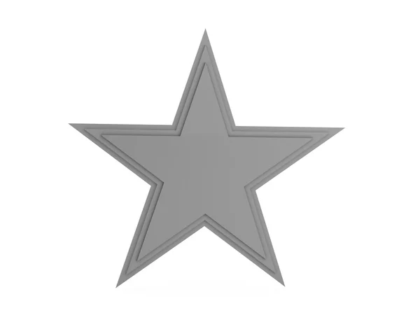 스타 렌더링에 고립 된 흰색 배경 — 스톡 사진
