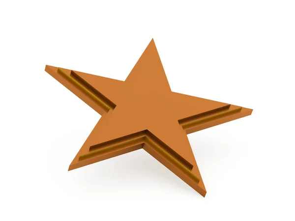 Estrela isolada sobre fundo branco — Fotografia de Stock