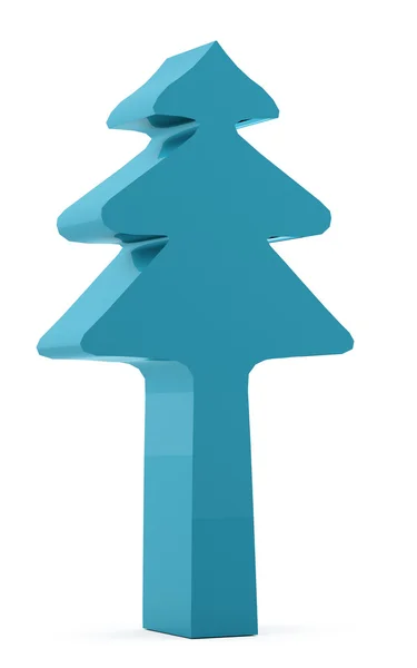 Árvore de Natal abstrato renderizado isolado no fundo branco — Fotografia de Stock