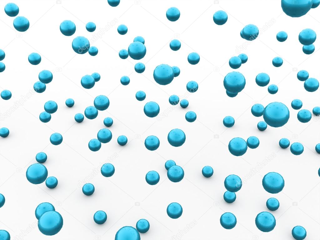  Blue abstract spheres background