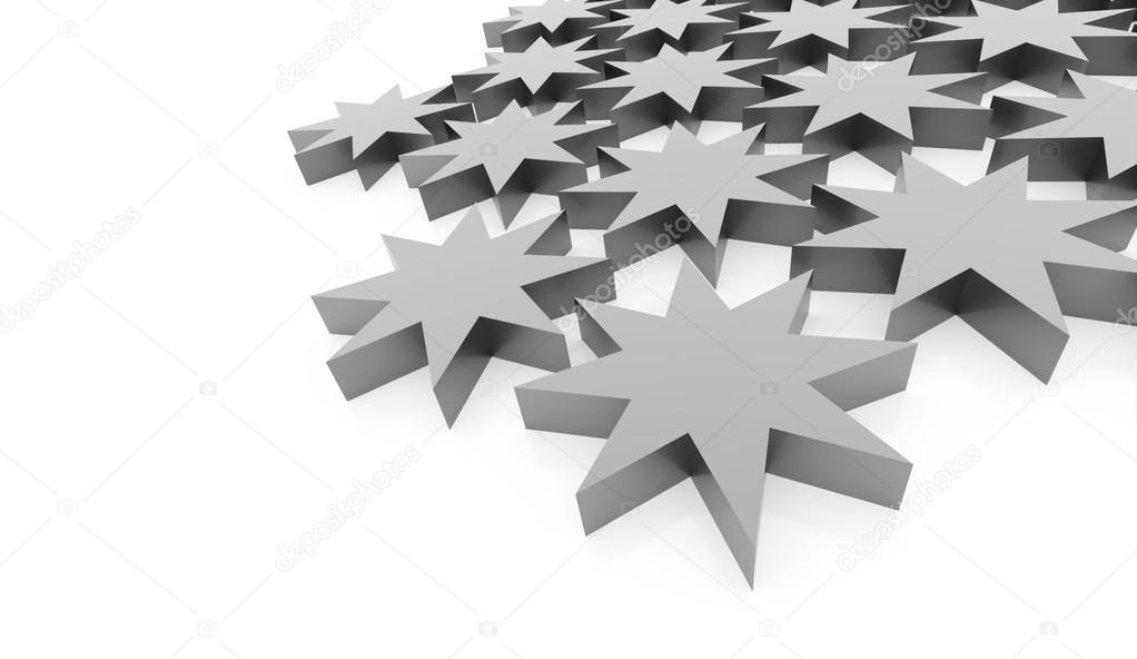 Silver abstract stars background 