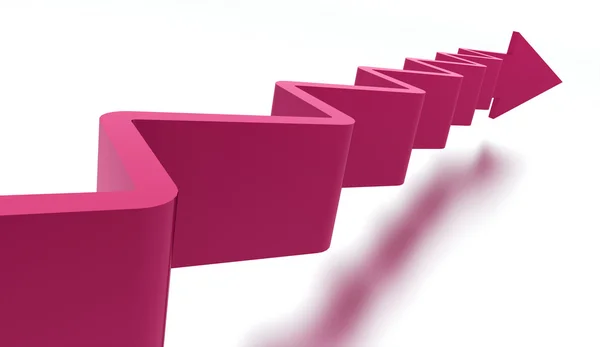 Seta de escada conceito de negócio renderizado — Fotografia de Stock