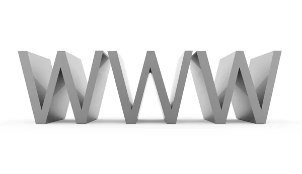 WWW text isolated on white background — Stock Photo, Image