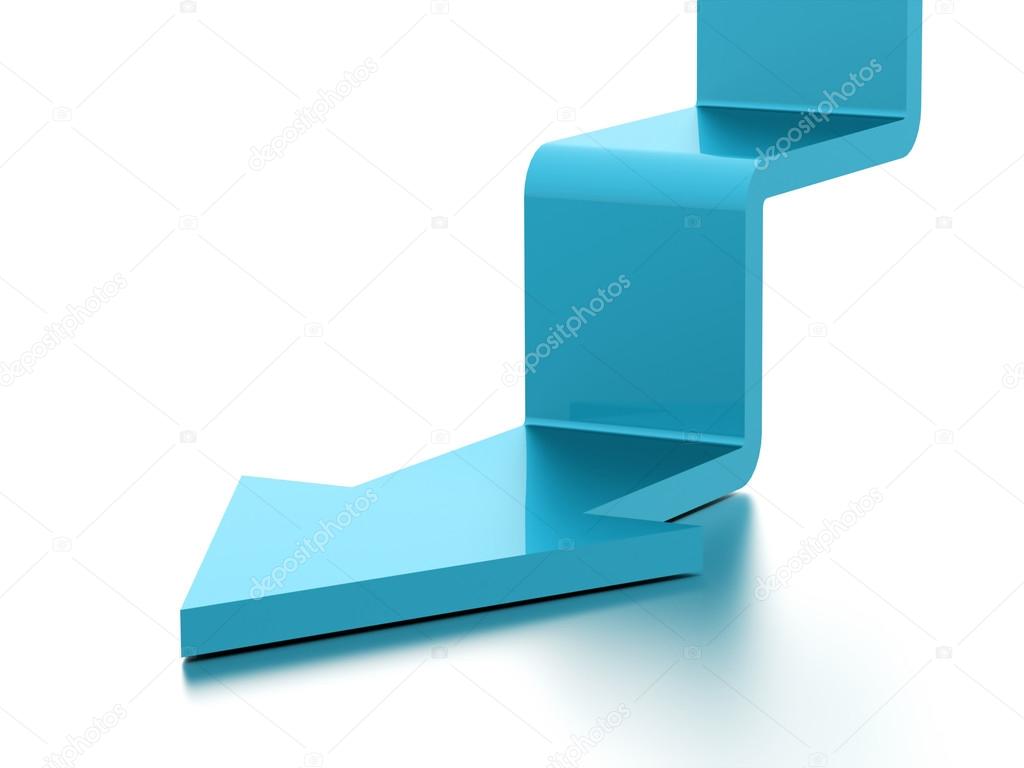 Stair arrow business concept rendered