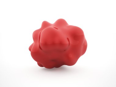 Beyaz izole kırmızı bakteri hücre 