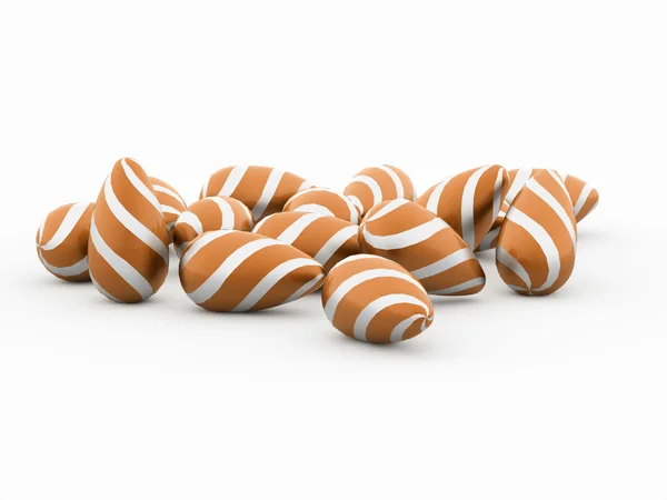 Orange easter eggs concept rendered — Stock Photo, Image