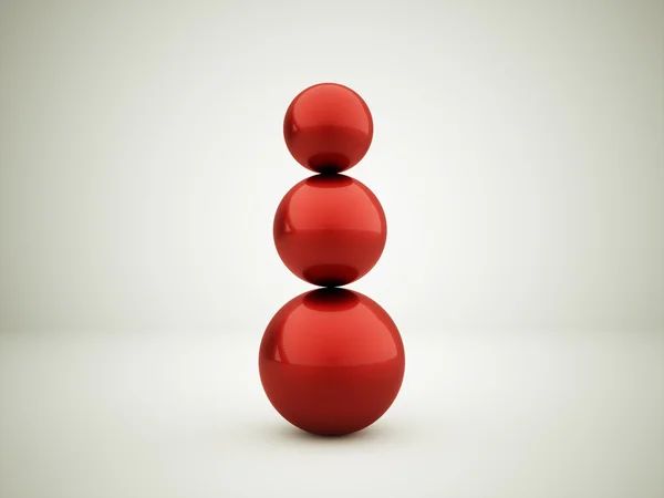 Three red sphere concept — Stock Photo, Image