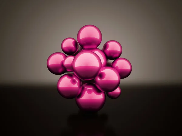 Pink abstract sphere concept background — Stock Photo, Image