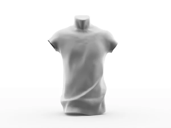 Silver t shirt concept rendered isolated on white — Stock Photo, Image