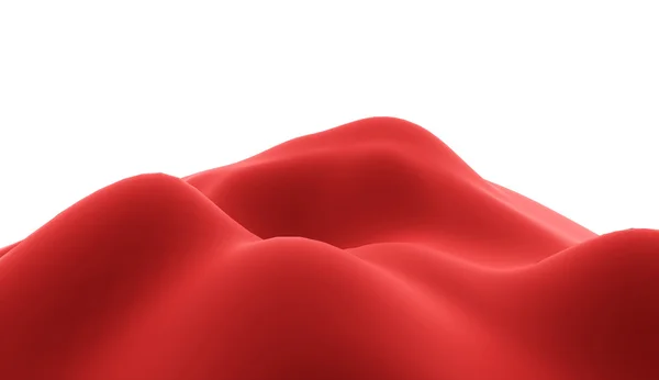 Red terrain rendered on white — Stock Photo, Image