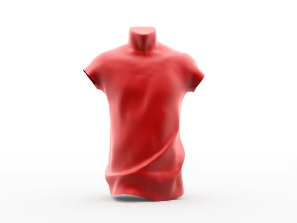 Red t shirt concept isolated on white — Stock Photo, Image