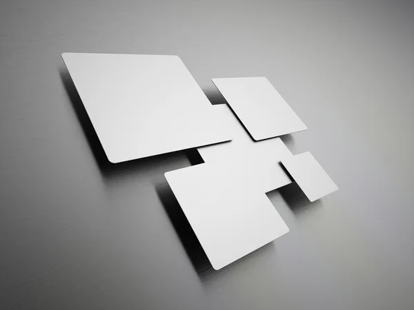 Concept cubes abstraits argentés — Photo