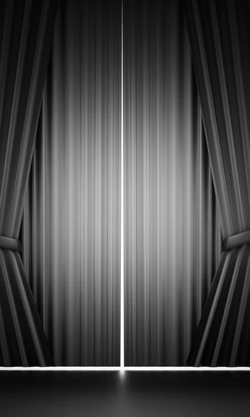 Concepto de cortina en blanco y negro — Foto de Stock