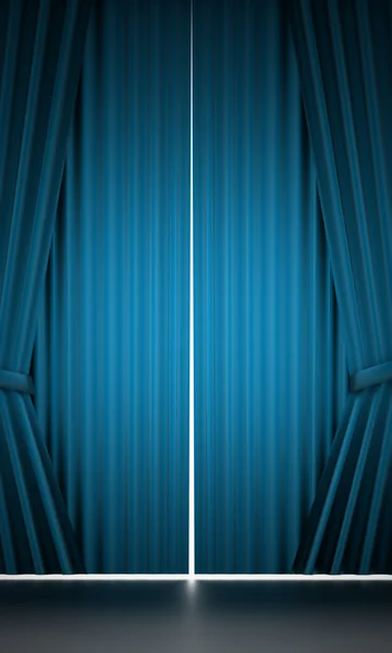 Paño de cortina azul —  Fotos de Stock