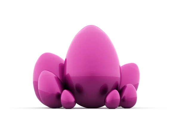 Pink easter eggs concept rendered — Stock Photo, Image