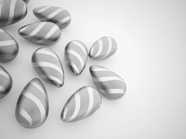 Silver easter eggs concept — Stock Photo, Image