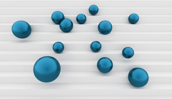 Blue sphere business concept rendered  