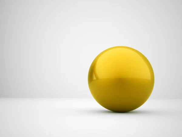 黄金的单个球体概念 — 图库照片