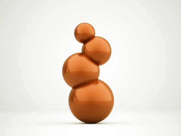 橙色的抽象球体概念 — 图库照片