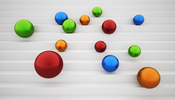 Colored spheres get down  