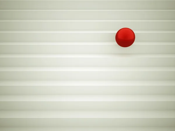 Één rode bol concept weergegeven — Stockfoto