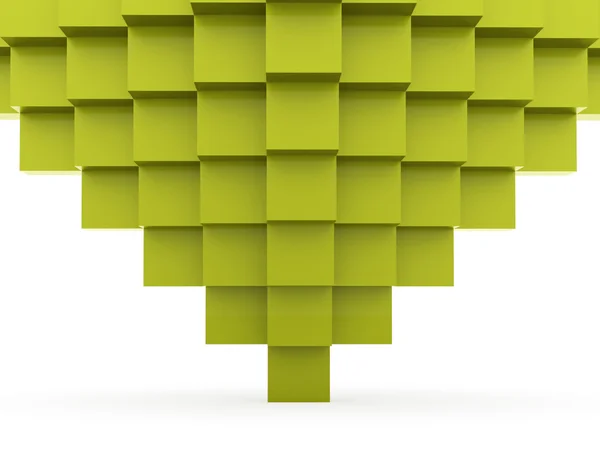 Green abstract cubes background rendered — Stock Photo, Image