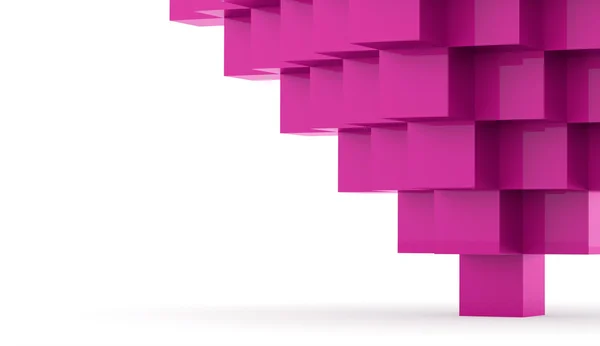 Pink abstract cubes background — Stock Photo, Image