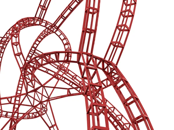 Construcción abstracta roja renderizada — Foto de Stock