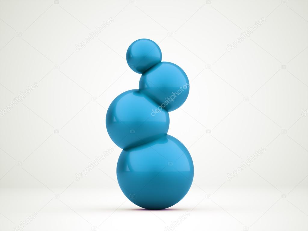 Blue spheres concept 