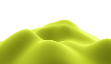 Yeşil soyut arazi üzerine beyaz hale 