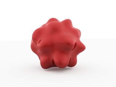 İşlenmiş kırmızı bakteri molekül izole  