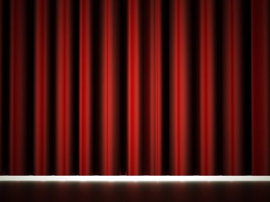 Kırmızı tiyatro perdesi 