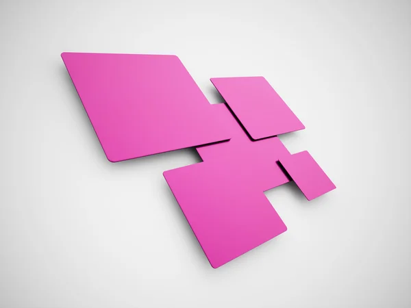 Концепція рожевих абстрактних бізнес кубиків — стокове фото