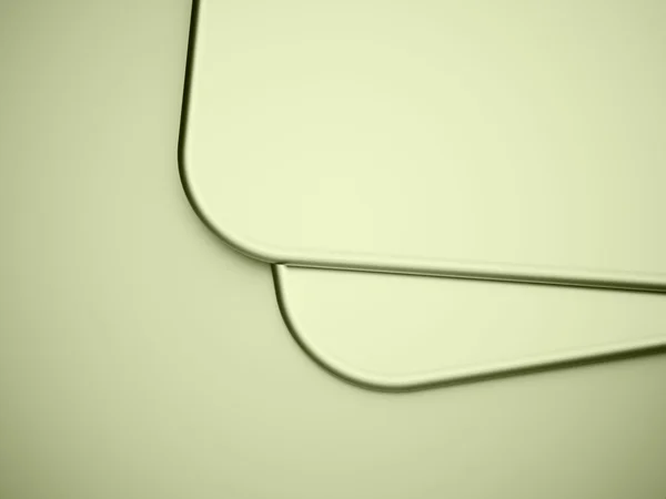 Zwei grüne Blankokarten-Konzepte — Stockfoto