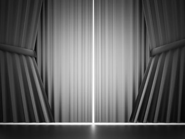Concepto de tela de cortina negra — Foto de Stock