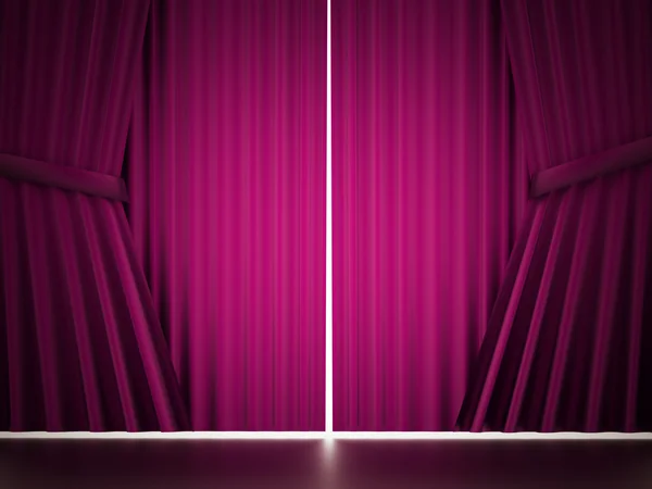 Tela de cortina rosa —  Fotos de Stock