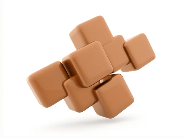 Orange cubes business concept — Stock Photo, Image