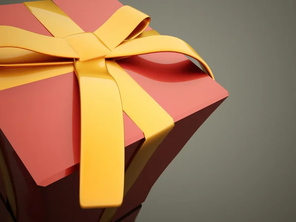 Christmas present with ribbon — Stock Photo, Image