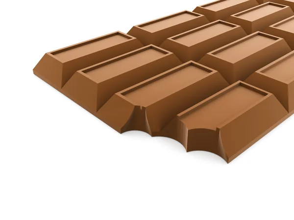 Återges på vit choklad — Stockfoto