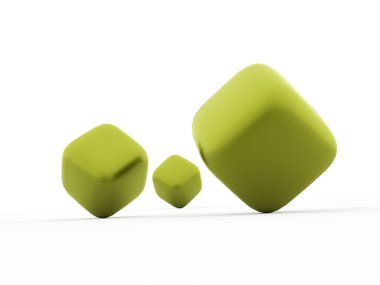 Küpleri simgesi kavramı üzerine beyaz hale