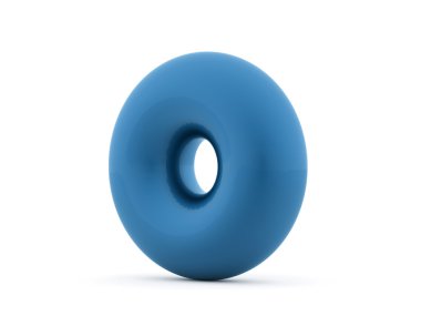 Torus izole üzerinde beyaz hale 