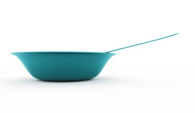 İşlenen kaşıkla kase 