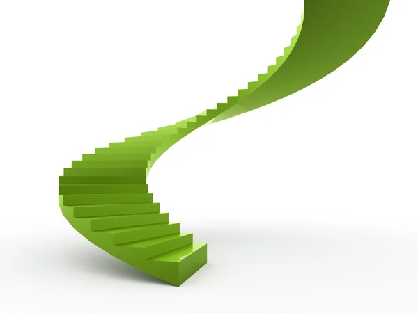 Spiralne schody koncepcja świadczonych — Zdjęcie stockowe