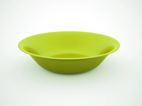 Bowl with spoon rendered — Stock Photo, Image