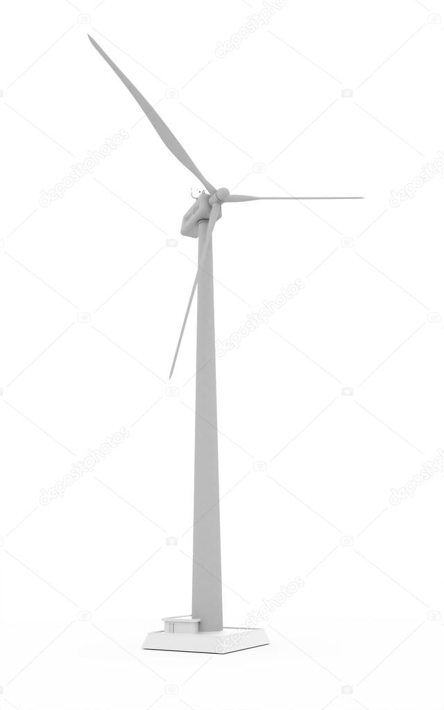 Wind propeller turbines rendered 