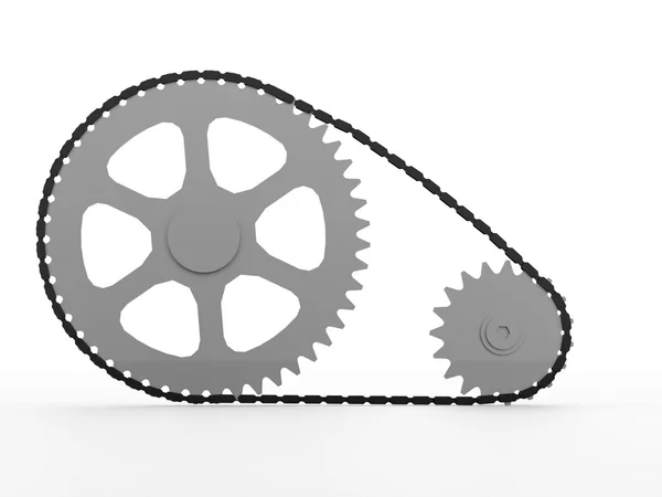 기어 체인 컨셉 렌더링 — 스톡 사진