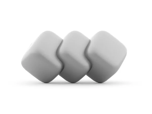 Cubos icono concepto renderizado en blanco — Foto de Stock