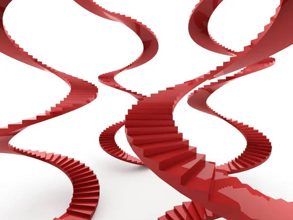 Spiraal trap concept weergegeven — Stockfoto