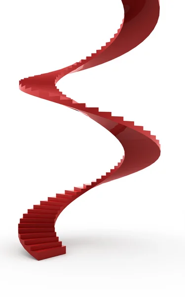 螺旋楼梯概念呈现 — 图库照片