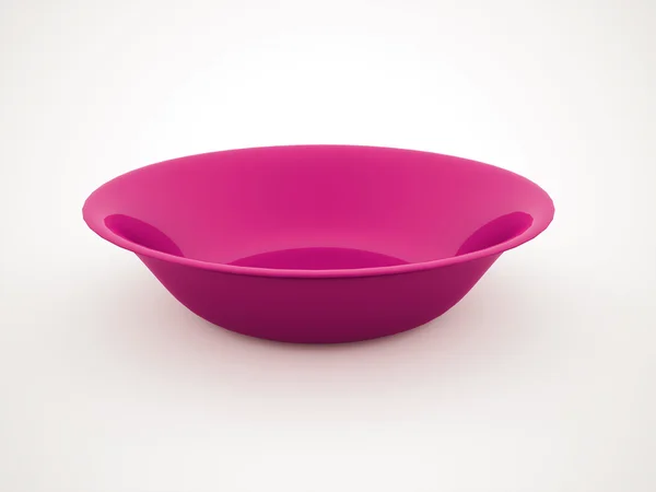 Bowl with spoon rendered — Stock Photo, Image